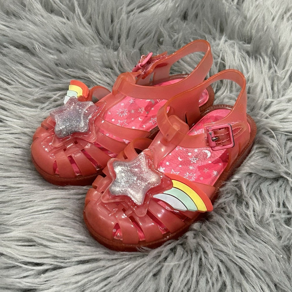 Mini Melissa Possession II Jelly Sandal in Pink‎ Happy (Toddler Size 9)